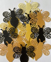 BUMBLE BEE Die-Cuts(4pc)2-1/4″x 2-1/2″ Garden•Honeybee•Buzzing•Flying •Bug•Sting