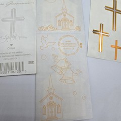 Vtg 90s Mrs. Grossman’s Stickers Lot Christmas Poinsettia Cross Church Bows