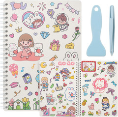 Reusable Sticker Book, 60 Sheets, Blank Organizer, A5 Size