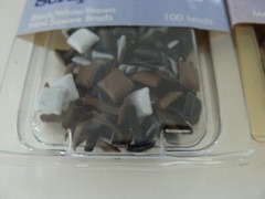 NEW 2005 SEALED Lot of 3 Joann’s Mini Square Brads Brown/Silver/Metallic 100/pkg