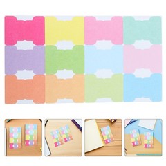 480Pcs Monthly Tabs for Planner Writable Index Stickers Assorted Color Paper