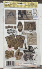 LARGE ROYAL LANGNICKEL RUB ON TRANSFERS OLD PHOTOGRAPHY BABY COLLAGE *