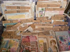 Junk Journal Paper Vintage Ephemera Mystery Mixes Fabric Notions Ribbon Stickers