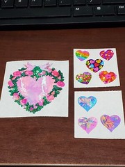 Sandylion Mother of PEARL wreath heart w/ doves 2 mod 1 prisma
