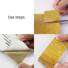 9.4 X 7.9 Inch Bling Crystal Rhinestone Sheets Self Adhesive Glitter Rhinestone