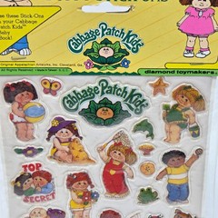 VINTAGE 1983 STICK-ONS CABBAGE PATCH KIDS PUFFY STICKERS NEW IN PACKAGE SEALED