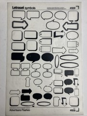 Letraset Symbols 8 Dry Rub Transfer Sheets Advertisers Flashes Arrows Pictograms