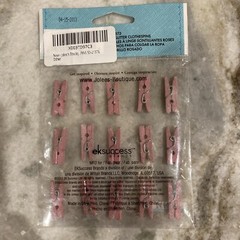 Jolee’s Pink Sparkly Clothespins Clips Scrapbooking Card Stickers 15 Pieces NEW