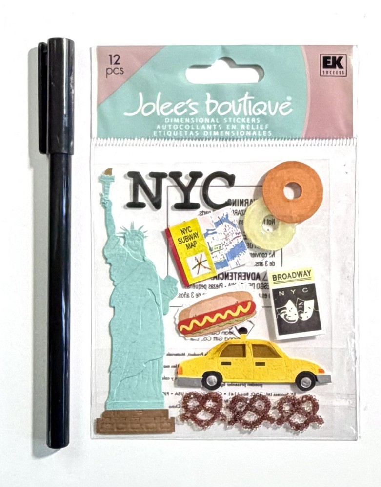 NYC New York City Jolee’s Stickers Scrapbooking Card Journal Planner