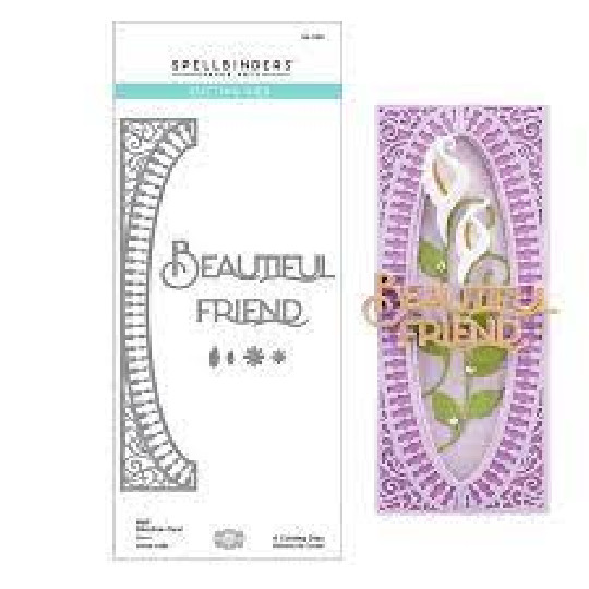 Spellbinders Metal Die – HALF SLIMLINE OVAL – S4-1198