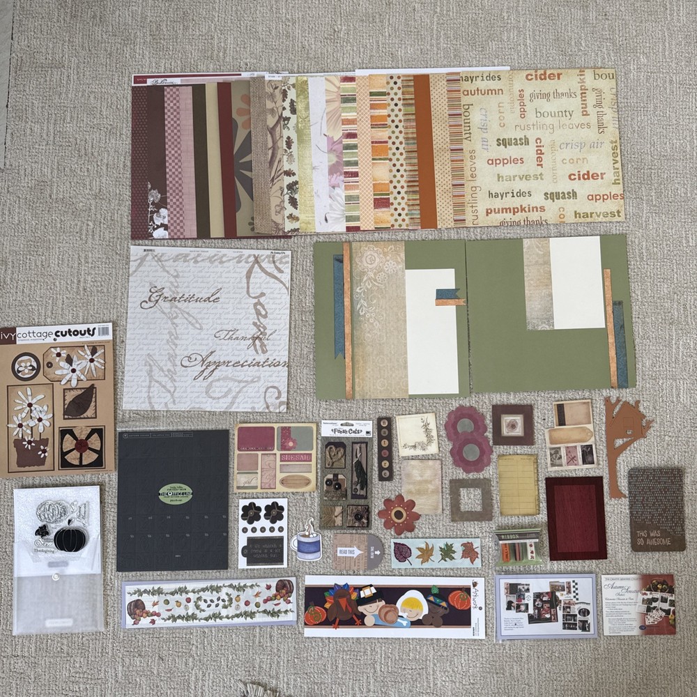 AUTUMN Themed Embellishments Kit
