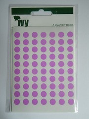Ivy 980 Sticky Pink 8mm Labels Dots Round Circles Self Adhesive Stickers