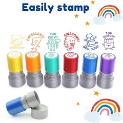6-Piece Set of Teacher Stamps – Stationery Cute Motivational Scoring for Grad…