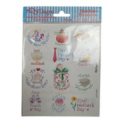 NRN Designs Timeless Treasures 1st Holiday Stickers 2 Sheet Pack NIP