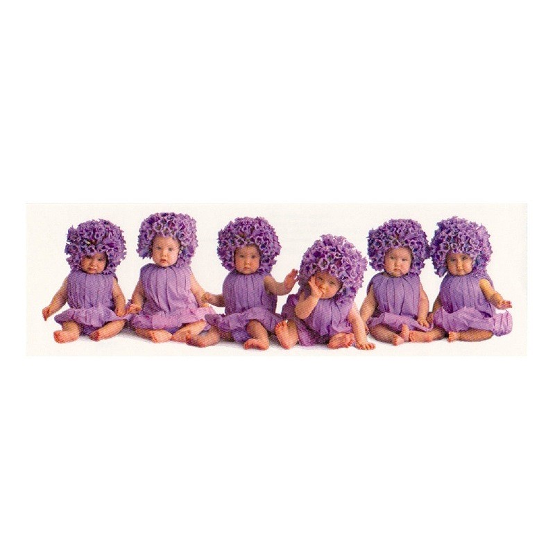 Michel & Company Retro Sticker Seal (Baby/Flower/Purple)