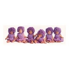 Michel & Company Retro Sticker Seal (Baby/Flower/Purple)