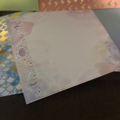 Mermaid Baby Boy Llama 12×12 Paper & Sticker Lot – Scrapbooking