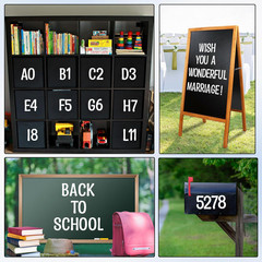 534 PCS 42 Sheets Letter Stickers Large Alphabet Number Sticker 4 Inch Poster Bo