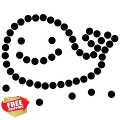 PARLAIM 1050pc Black Circle Stickers 0.75 Inch