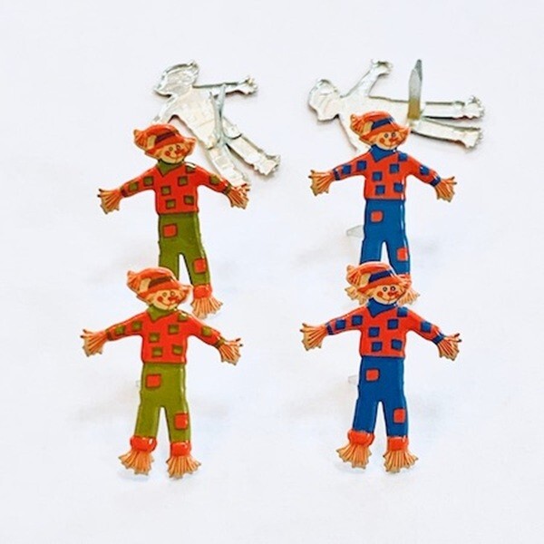 SCARECROW SCRAPBOOKING DECORATIVE BRADS EYELET OUTLET 8 PCS