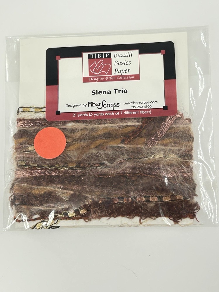 BBP Bazzill Basics Paper Siena Trio Fiber Scraps 21 Yards