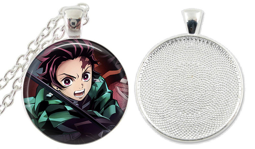 1 Demon Slayer Kamado Tanjiro Bezel Necklace!
