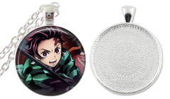 1 Demon Slayer Kamado Tanjiro Bezel Necklace!