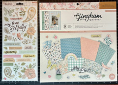 Crate Paper GINGHAM GARDEN Stickers, 12×12 Paper Project Pad Ephemera Stationery