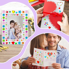 3330Pcs Gem Stickers,Rhinestone Jewel Stickers for Crafts Self Adhesive,Stick on