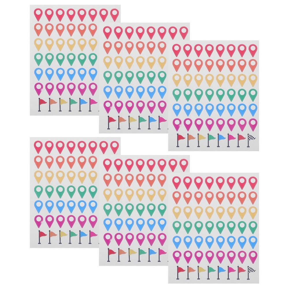 336 Pcs Marking Stickers Colorful Map Location Marker Markers for Travel Maps