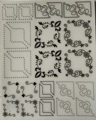 DARK BROWN PHOTO CORNER Rub-On Transfers(4”x 5”) Scrapbook•Memory•Card Making