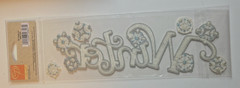 WINTER Embroidered Stickers by Sew What’s? 4-pieces Dimensional Scrapbook Card