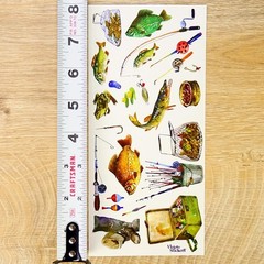 Violette Stickers – Fishing – Retro Vintage Fish, Nature, & Lake Sticker Sheet