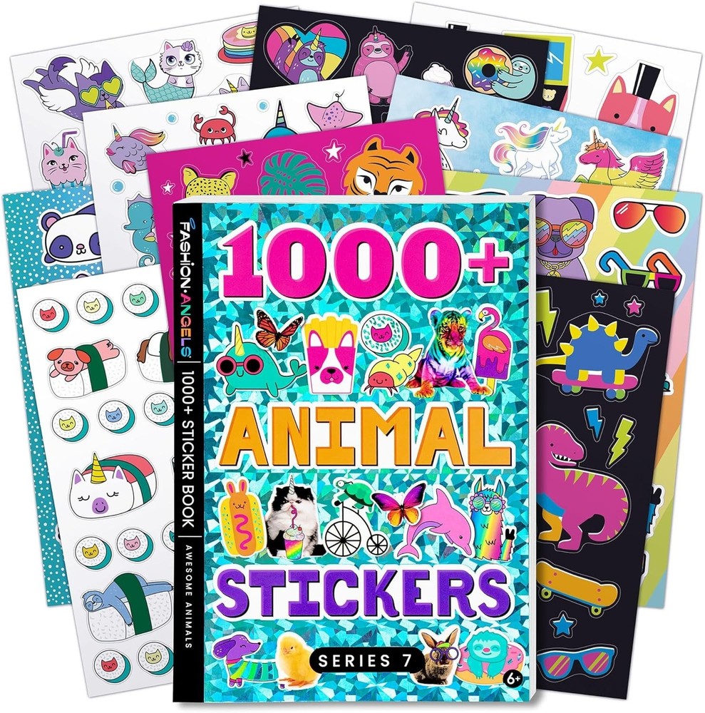 Fashion Angels 1500+ Animal Sticker Book – 40-Page Sticker Book for Kids – Over