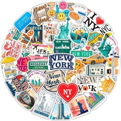 New York Themed Stickers – 100 Pcs Waterproof Vinyl for Endless Creativity