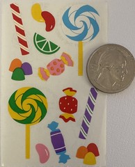 COLORFUL CANDY Stickers(12pc) Mrs.Grossman’s….Lollipops…Jellybeans…Card Making…