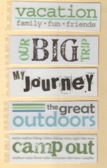 MY MIND’S EYE RUB ON TITLES ~ TRAVEL OUTDOORS VACATION THEMES 5 CHOICES *