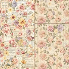 Spring Floral Flowers Decoupage Rice Paper For Ornament-Wood Art A4 1 Sheet