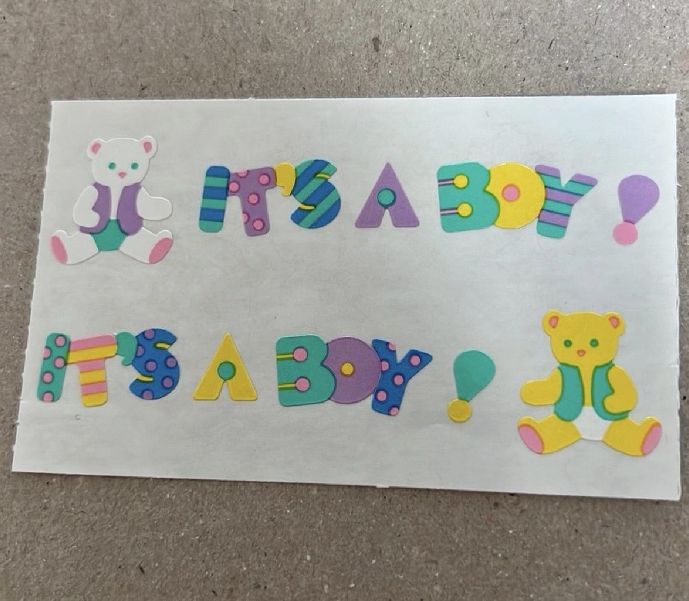 Mrs. Grossman’s Stickers Baby It’s a Boy 1/2 Sheet