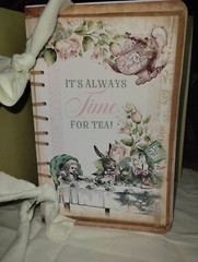 Alice In Wonderland Journal Time For Tea Scrapbook USA Seller