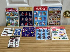 New Vintage 80’s 90’s Vehicle Stickers Lot 26 Sheets Transportation Cars Foil