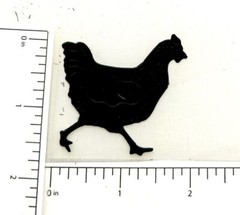Barnyard Die Cuts * Chicken Trio * Twelve Sets * Black, White, Kraft or White