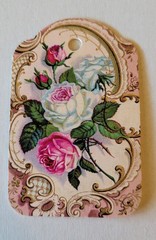 Lot of 12 Floral Gift Tags, Journal, Scrapbooking, Card Making Tags