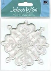 Snowflake White, glittery, scrapbook embellishment Jolee’s by You HOLJBY001