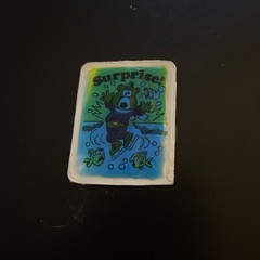 Vintage Sticker Water Stick-Ons Noteworthy Bear Surprise Rare