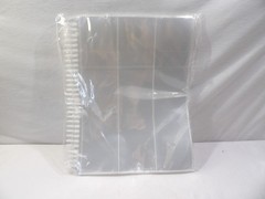 Large Reusable Scrapbook Sticker Storage spiral 50 clear sheets 3 compartment