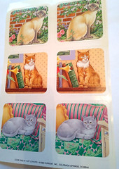 Vintage 1988 Current Cat Lovers Stickers 2262-9 Nice 5 Sheets
