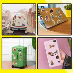 42 Sheets 3D Fluffy Jungle & Zoo Animal Stickers for Teenagers, Colorful
