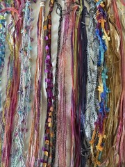 80 Yards Multi Fiber Embellishments Assorted Novelty Yarn Weaving Fiber ART