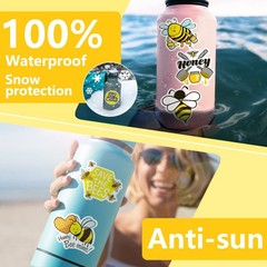 Cute Bee Party Favor Stickers for Kids 50 PCS Honey Bee Water Bottle Stickers…